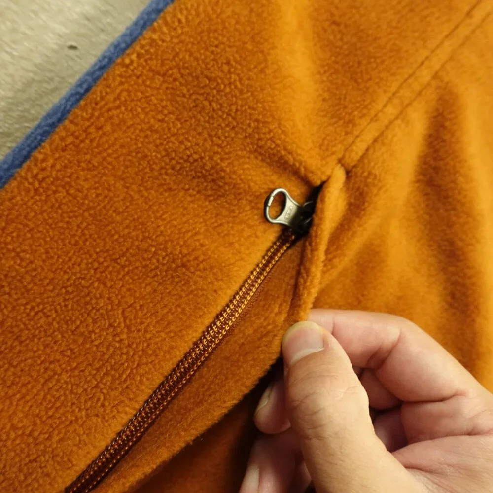 Columbia Steens Mountain Fleece‎ Jacket Kids L (14/16) Blue/Orange Full-Zip